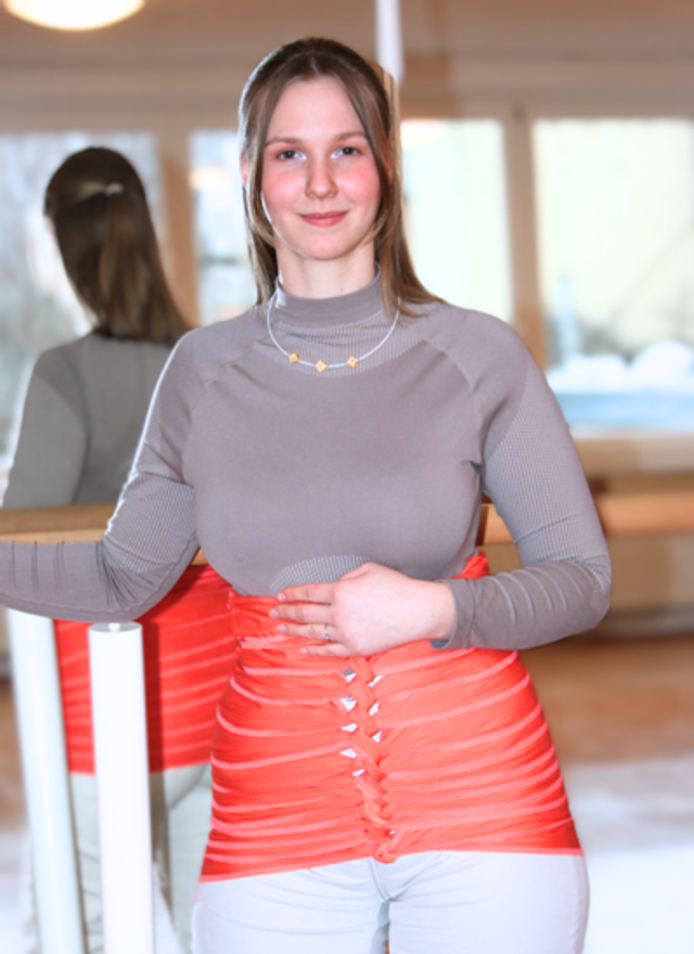 Bengkung Belly Binding | Koralle | 100% Bio-Baumwolle | Handmade in Germany