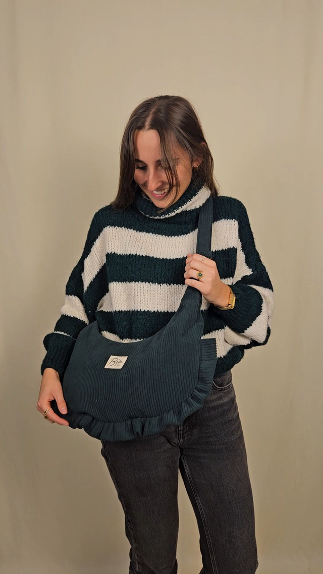 Le sac croissant vert sapin