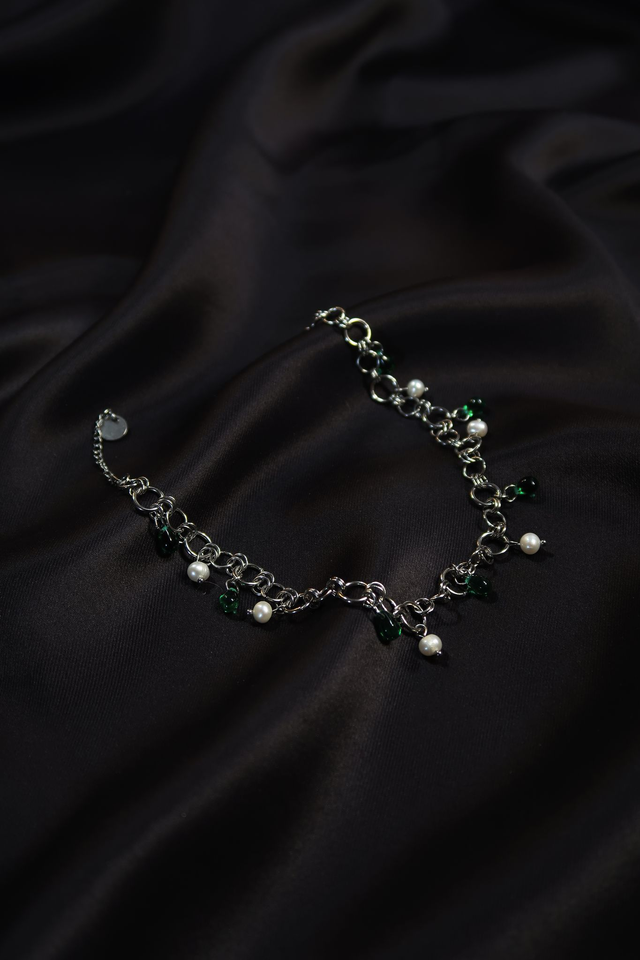 Collier Aglaé Argent Vert