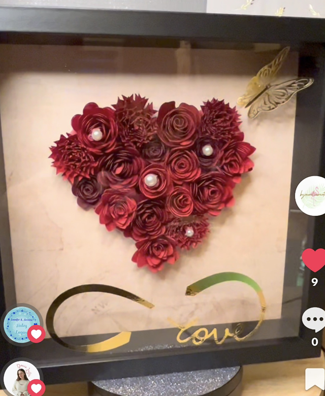 CADRE 3 D  cœur infini 