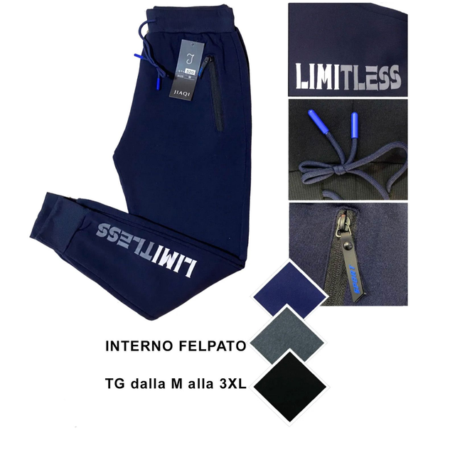 Pantalone Sportivo Invernale felpato LIMITLESS
