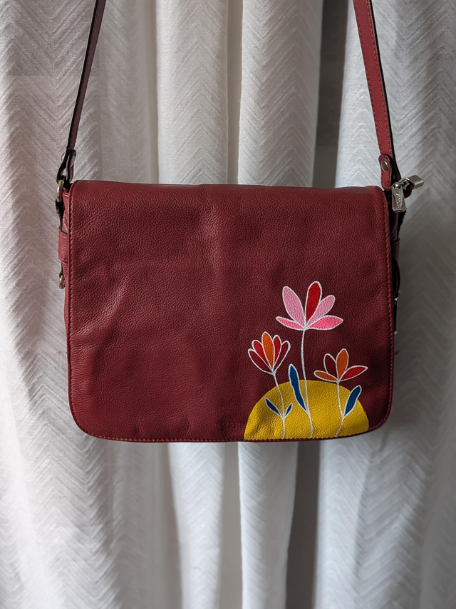 Une touche florale - Sac médium bandoulière