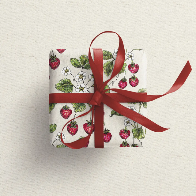 Strawberry Embroidery Art Card