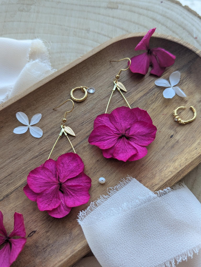 Boucles d'oreilles TEANA - Fuschia