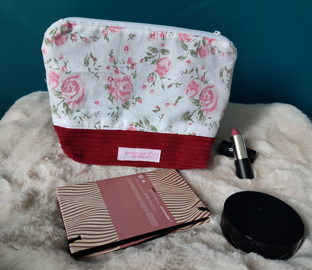 trousse à maquillage bi-matière