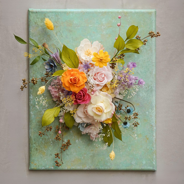 Custom 3D Flower Canvas Art (Inspired by Sold Design) | Dopamine Reverie