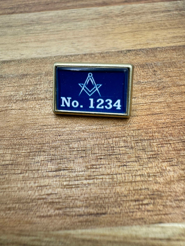 Custom Lodge Lapel Pin - Blue