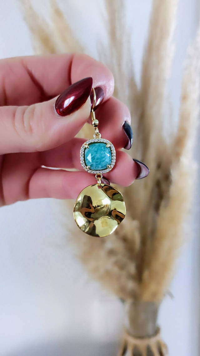 Boucles d'oreilles "Éclat" Amazonite