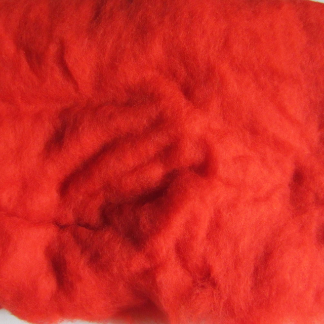 Lana cardata - (A) ROSSA-ARANCIO (50 gr.)