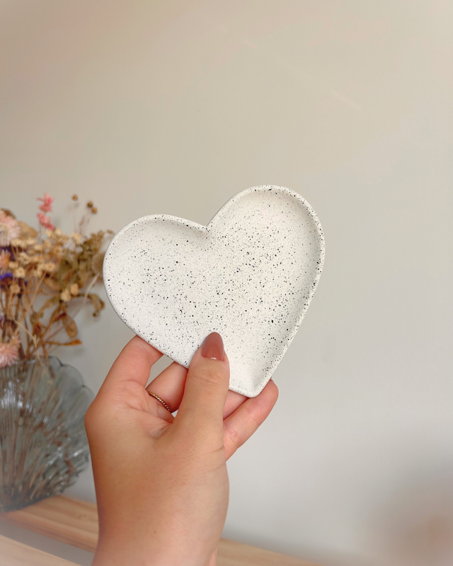 Plateau coeur effet granit