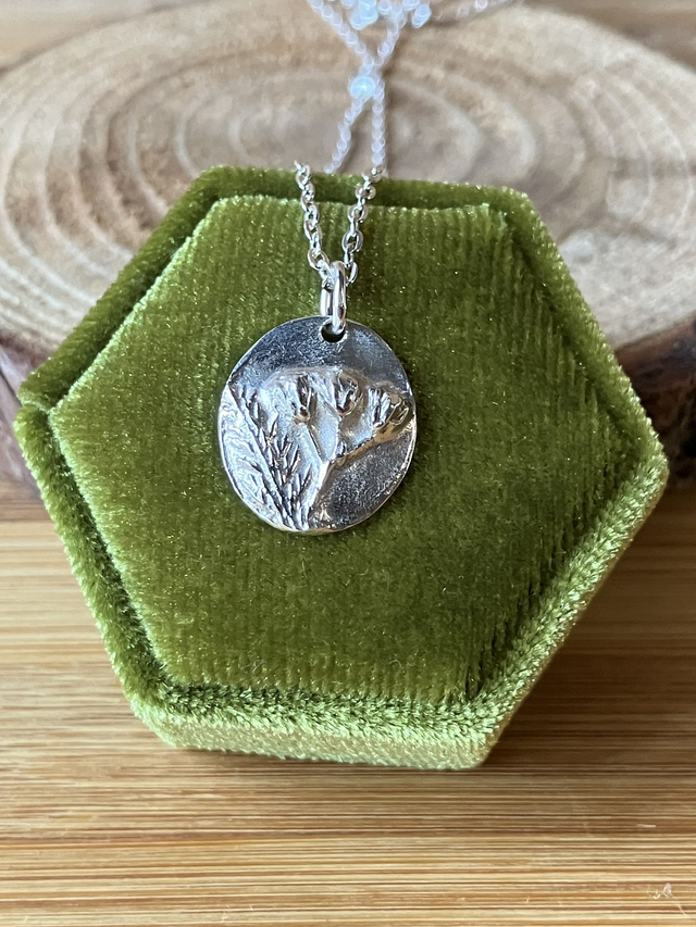 Collier en argent - fleur d'achillée – pièce unique