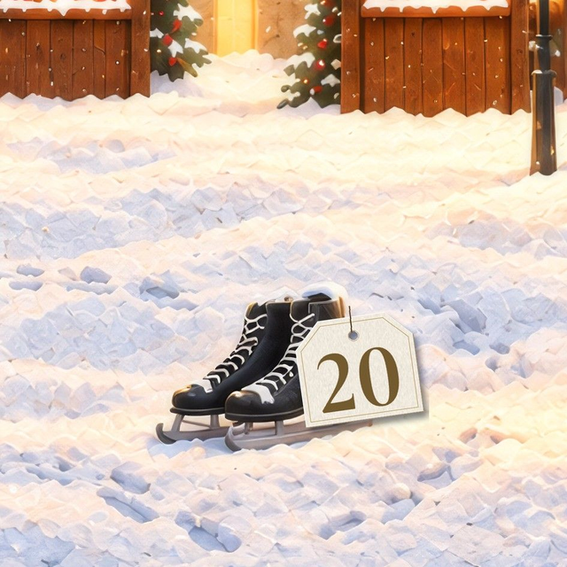 Adventsbild 20 – Die Schlittschuhe