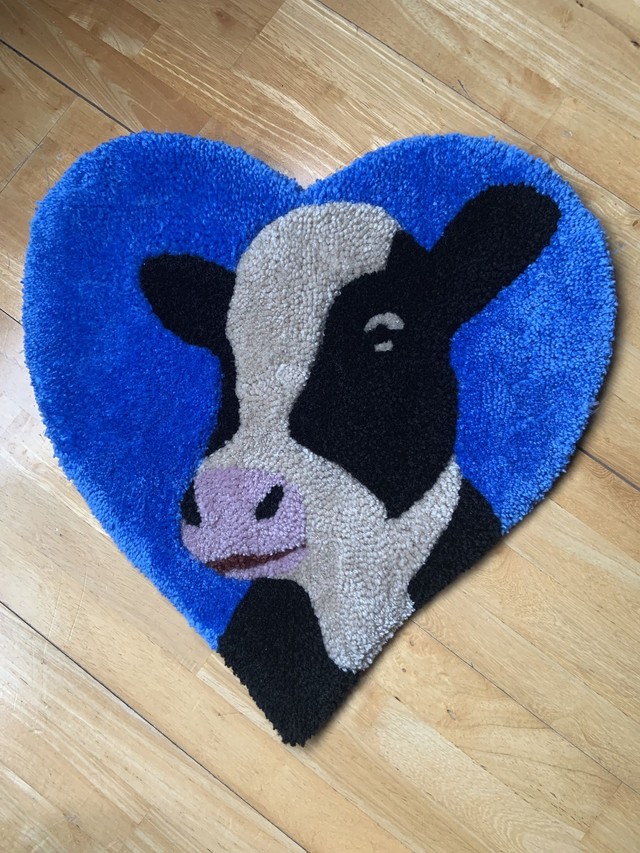 Heart Cow Wall Hanging