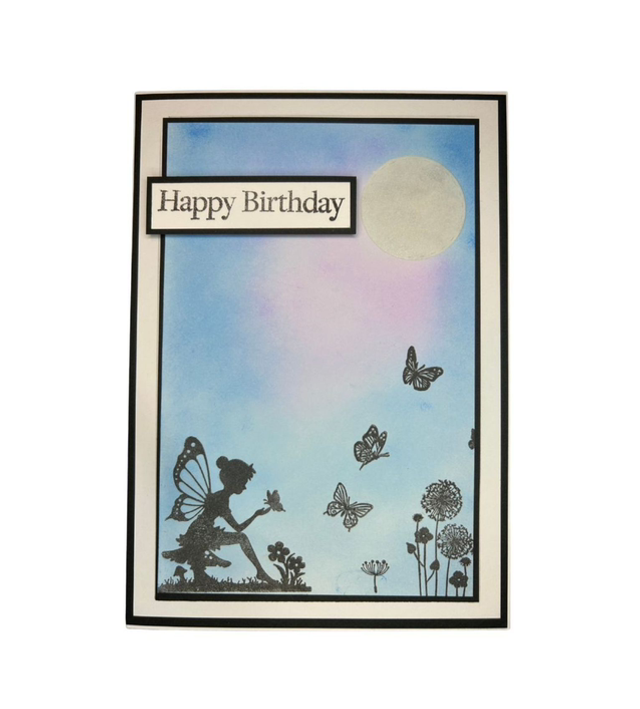 Fairy Collection Birthday Card – Enchanted Twilight Silhouette