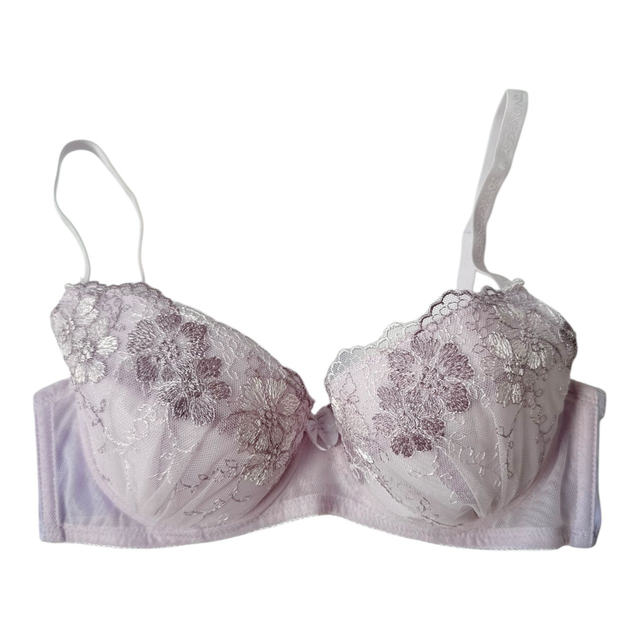 Purple floral Japanese Bra + Underwear Set UK 36A 
