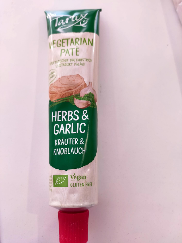 Herb and Garlic Vegetarian Pâté, Organic 200g Tube (Tartex)
