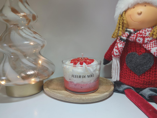 Bougie Fleur de Noël 