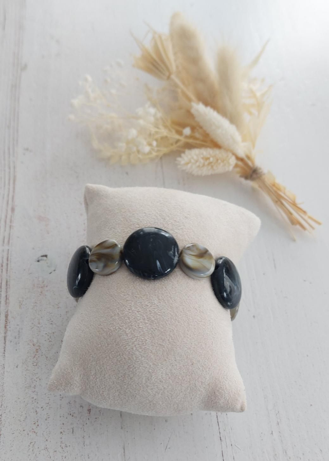 Bracelet Marcelin Noir et crème 