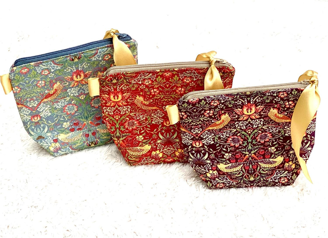 William Morris Makeup Bag,  Toiletries Bag, Travel Bag