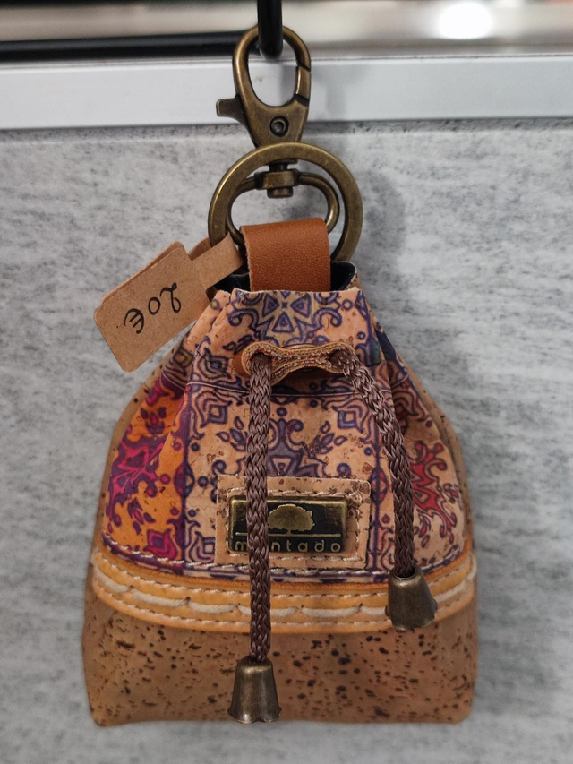 Mini bourse porte clé de sac carreaux MONTADO 