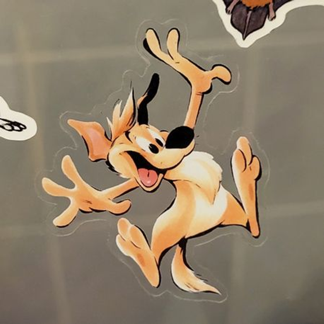 Happy dog transparent sticker