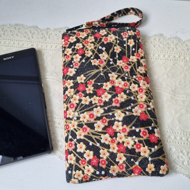 Etui zippé pour smartphone &quot;Haru&quot; rouge