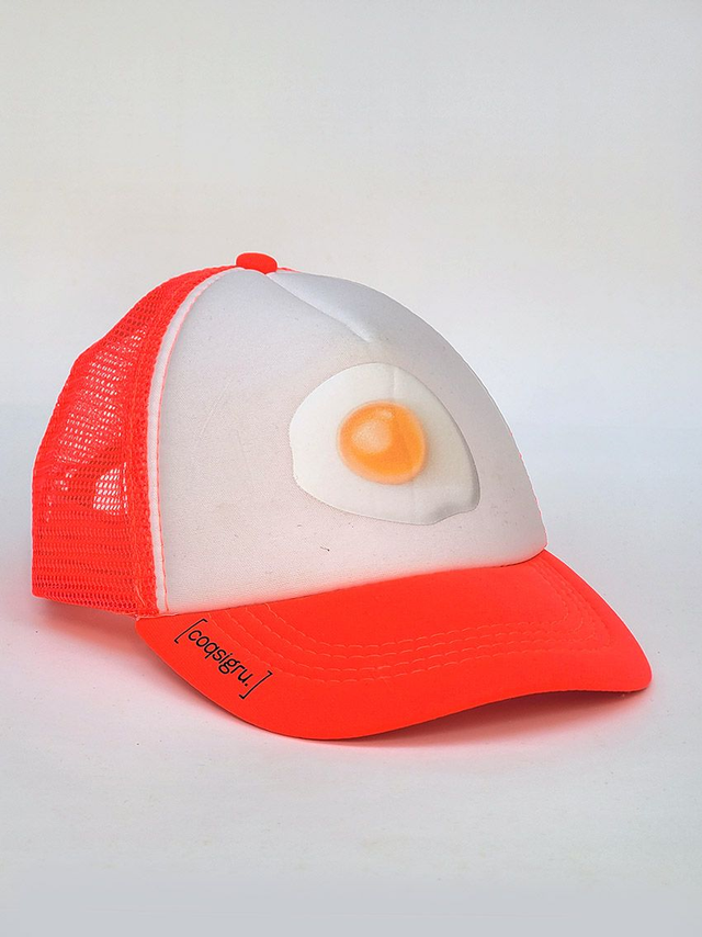 CASQUETTE ENFANT TRUCKER _ROSE_FLUO_OEUF AU PLAT