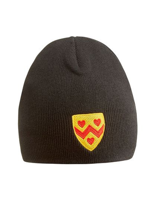 Second Hand Unisex Black Crested Beanie