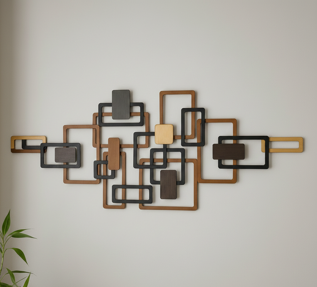 Sculpture murale géométrique SUR COMMANDE 120x60cm