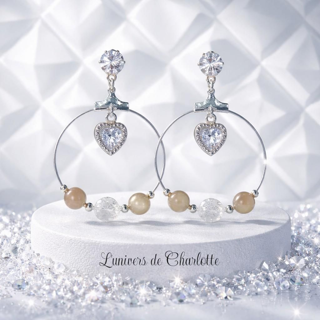 Boucles d'oreilles "Pierre de soleil" BO-164