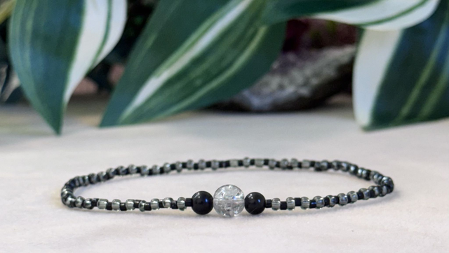 Bracelet | Obsidienne Argentée - Trio