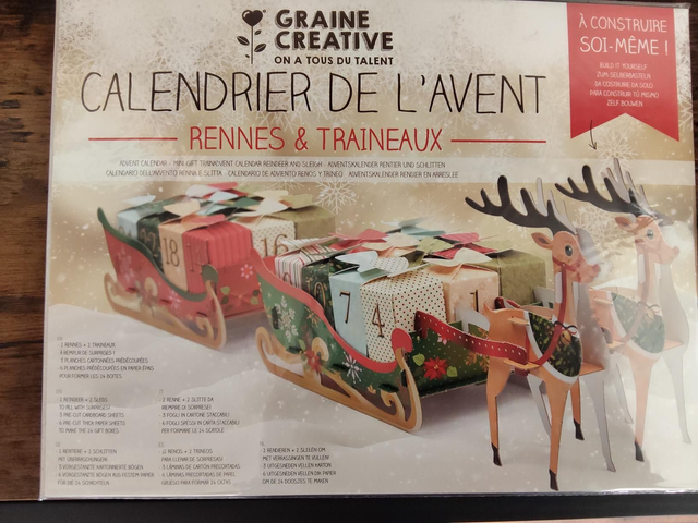 Calendriers de l&#039;avent traineau de noël 