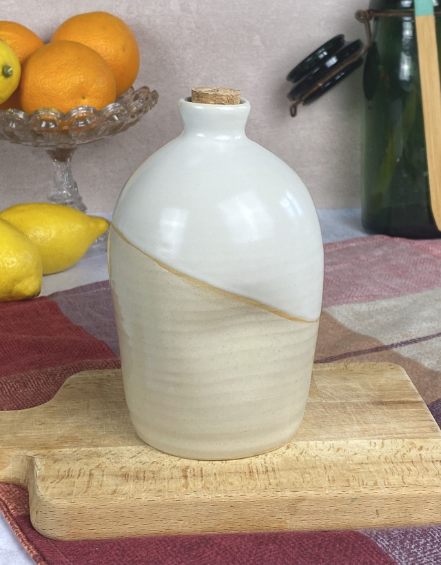 Bouteille - blanc &amp; beige