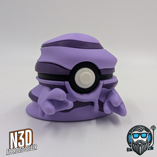Pokéball décorative Tadmorv - Grimer – Objet collector Pokémon – Impression 3D PLA