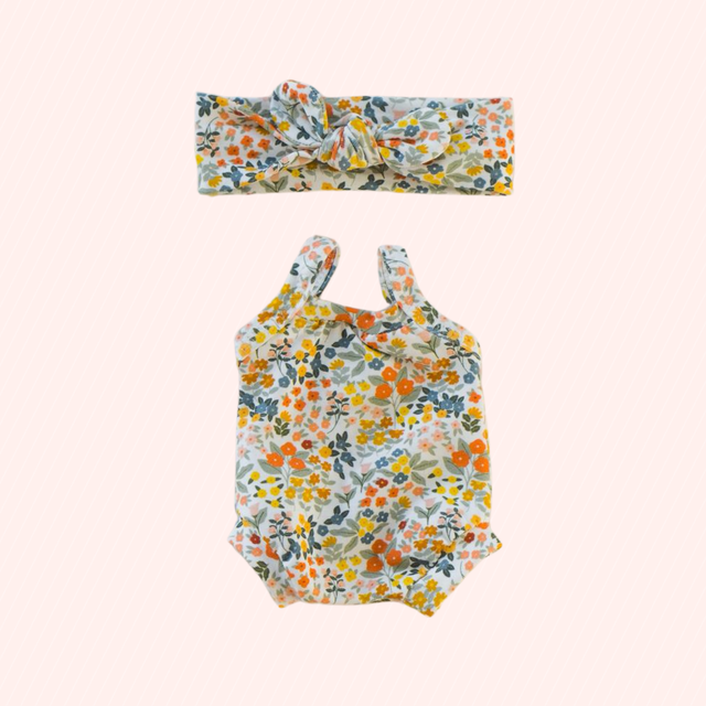 Body fleurs avec bandeau