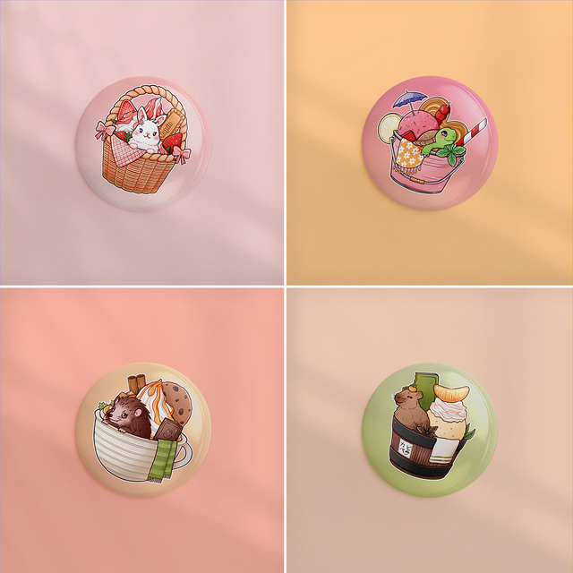 🆕 Badges 44mm QUATRE SAISONS