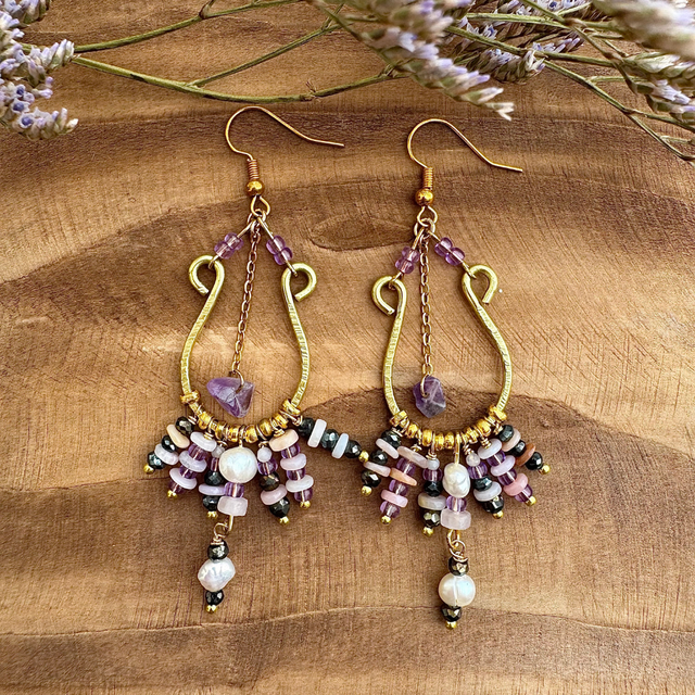 Boucles d'oreilles Lunéa