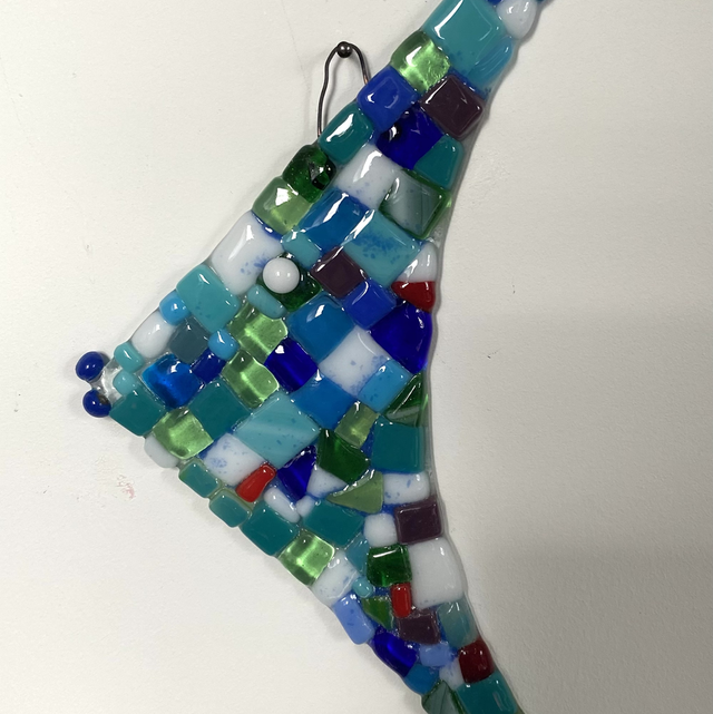 Fused Glass Mosaic Style Angel Fish