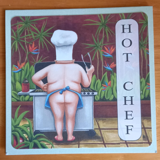 Hot Chef handmade pop up Birthday card 