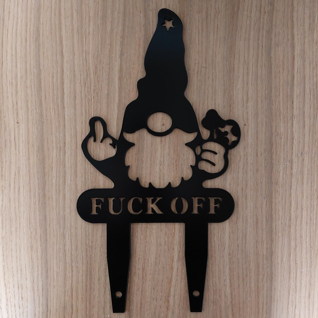 Fuck Off Gnome Garden Spike