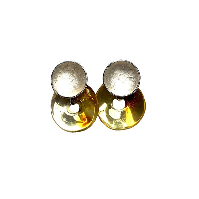 Orecchini collezione Palermo con dischi in ambra Baltica modello 0431