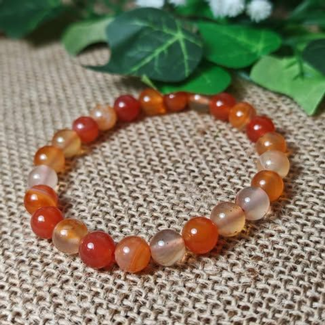 Bracelet 8mm cornaline