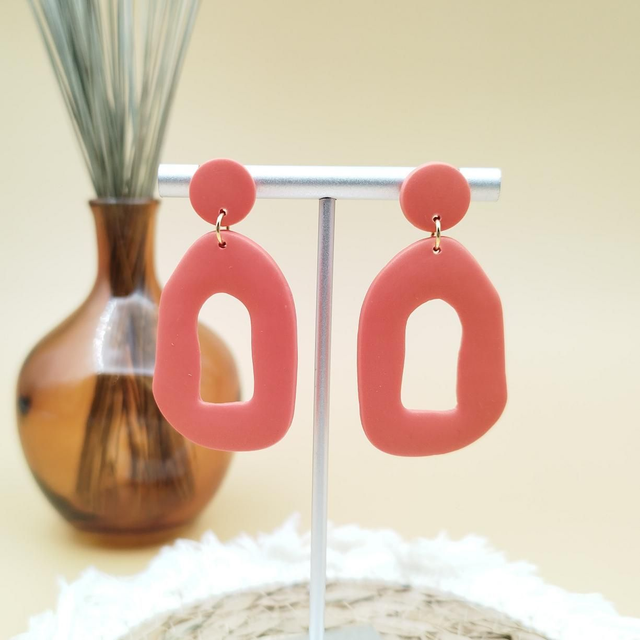 Boucles d&#039;oreilles &quot;Odéa&quot; Corail
