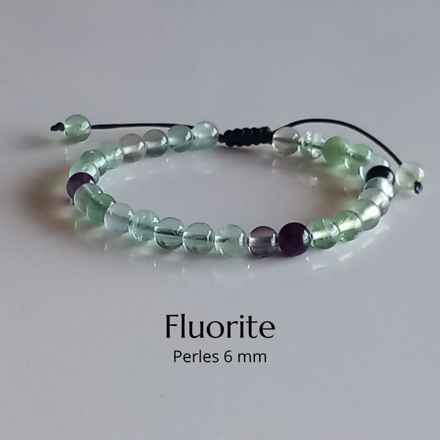 Bracelet ajustable en Fluorite