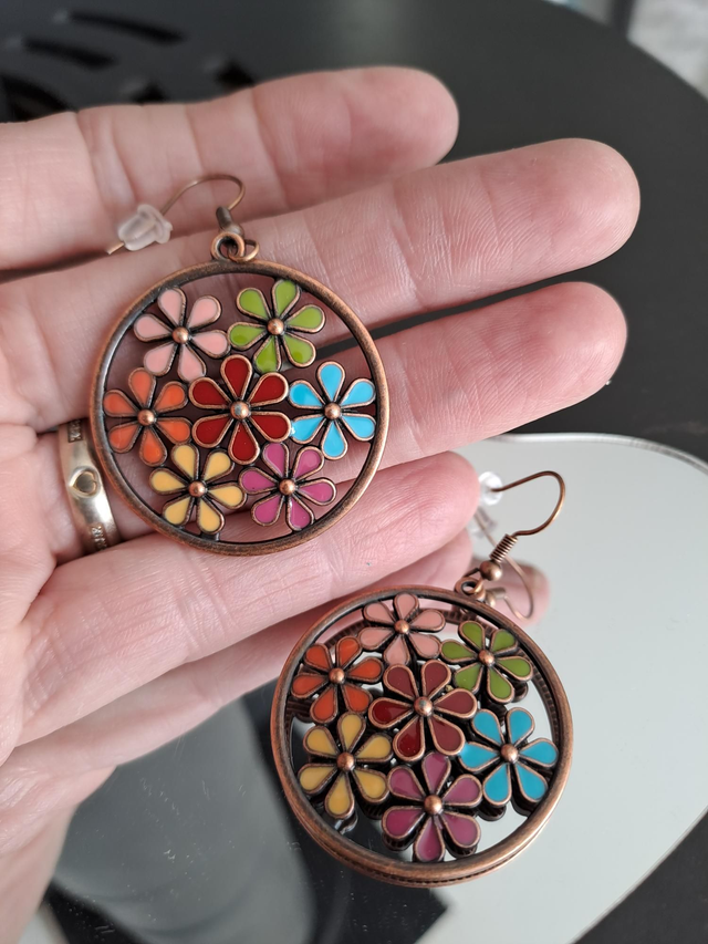 Boucles d'oreilles multiples fleurs