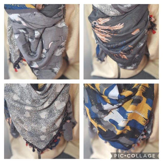 Echarpe patchwork 4 en 1 ref G02