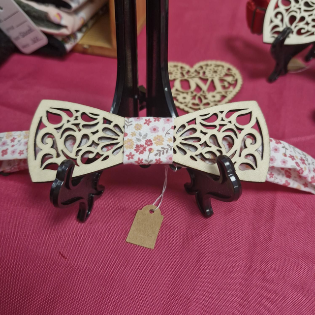 ✨ Nœuds papillon artisanaux bois &amp; coton – Fabrication auvergnate ✨