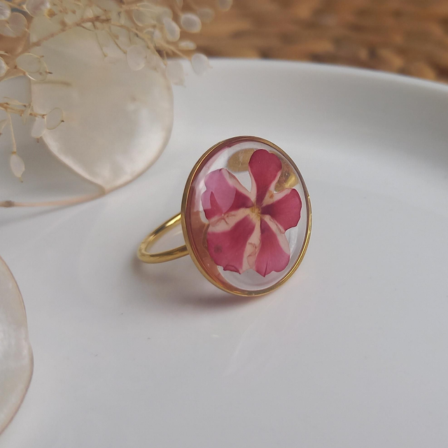 Bague dorée ◦ Verveine bicolore