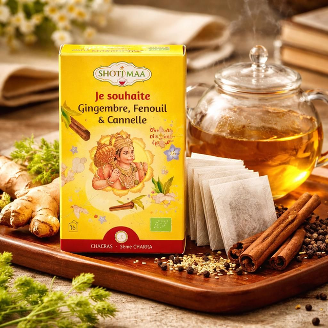 "Je Souhaite" - Tisane bio - Gingembre, Fenouil, Cannelle