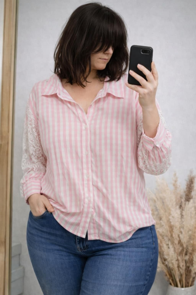 Chemise céleste rose